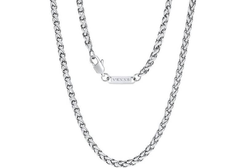 LuxusKollektion Schmuckset Halskette Panzerkette 18K Gold Cuban Link Silbrig-3mm 46.0 Zentimeter von LuxusKollektion