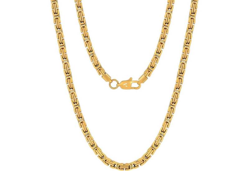 LuxusKollektion Schmuckset Kette Herren Byzantinisch Königskette 18K Golden-4mm 55.0 Zentimeter von LuxusKollektion