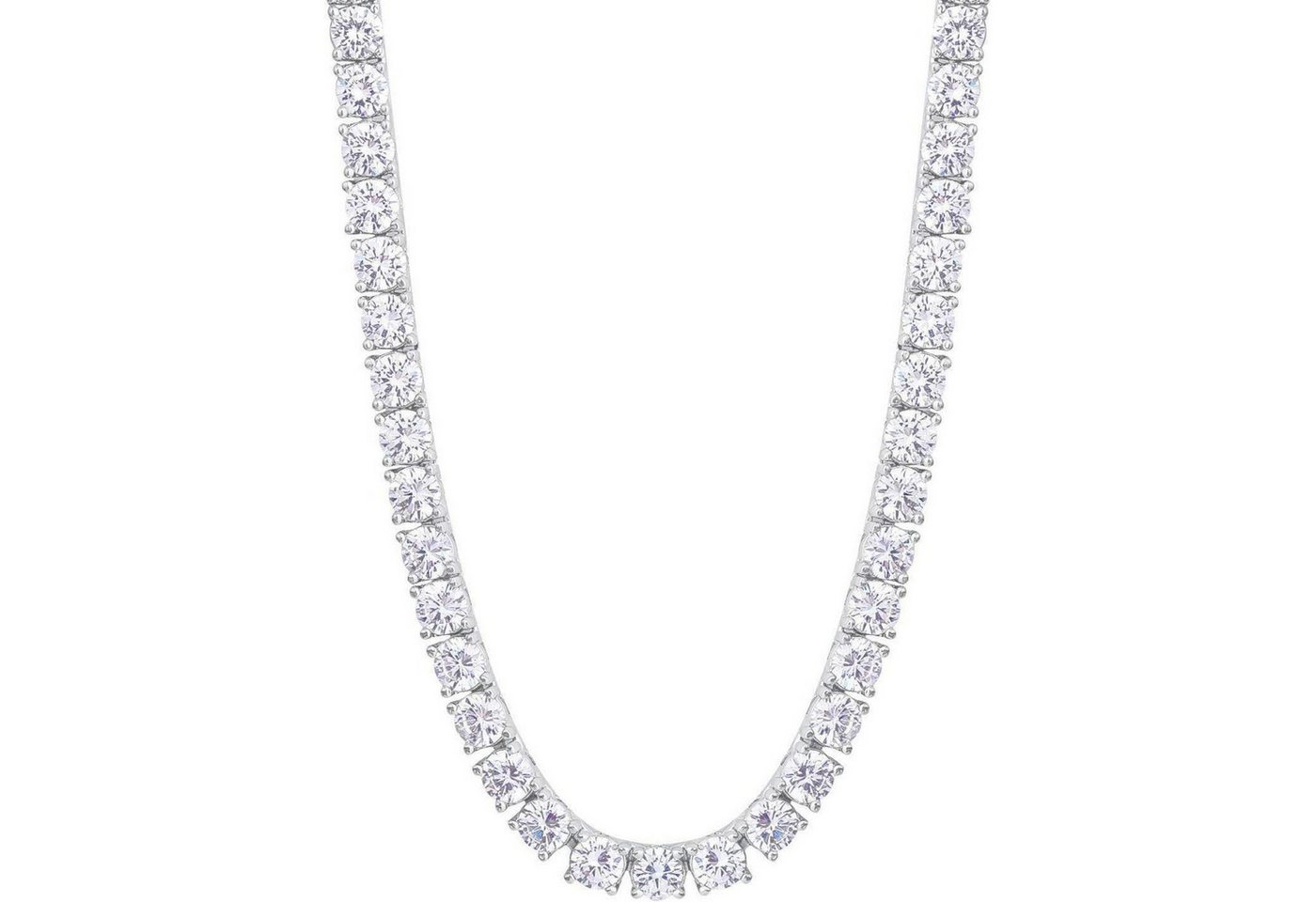 LuxusKollektion Schmuckset Kette Tennis 14K Gold Zirkonia 5mm 61.0 Zentimeter 5mm Silbrig von LuxusKollektion