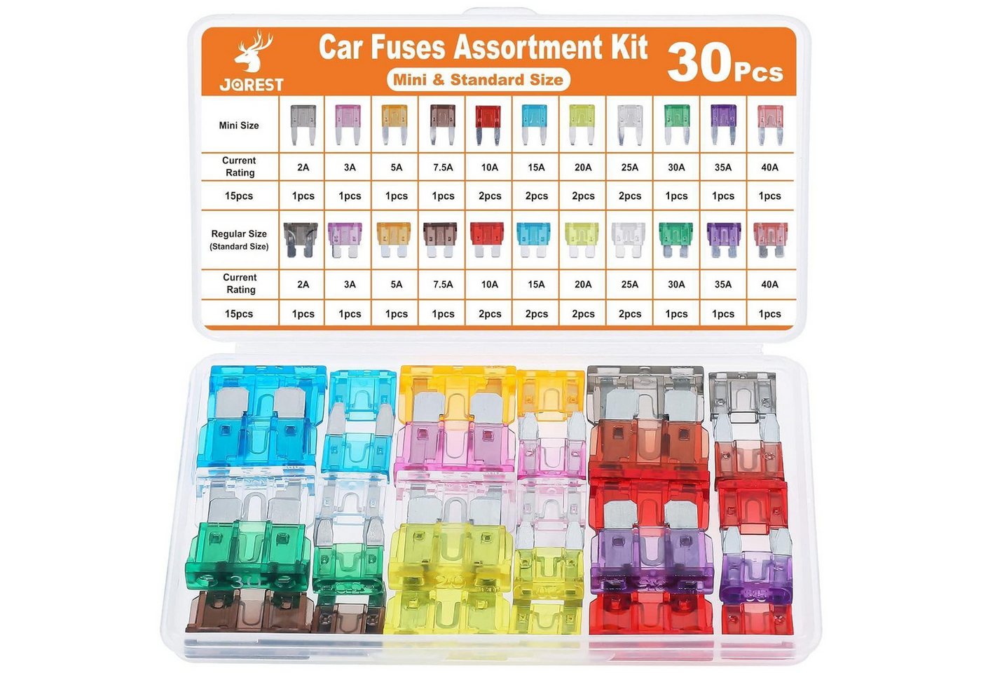 LuxusKollektion Schmuckset Kfz Sicherung Set 30 Mini Standard PKW 30Pcs Mini & Standard von LuxusKollektion