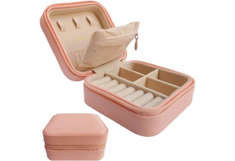 LuxusKollektion Schmuckset Kleine Reise-Schmuckbox Damen PU-Leder Aufbewahrungsbox Ringe von LuxusKollektion