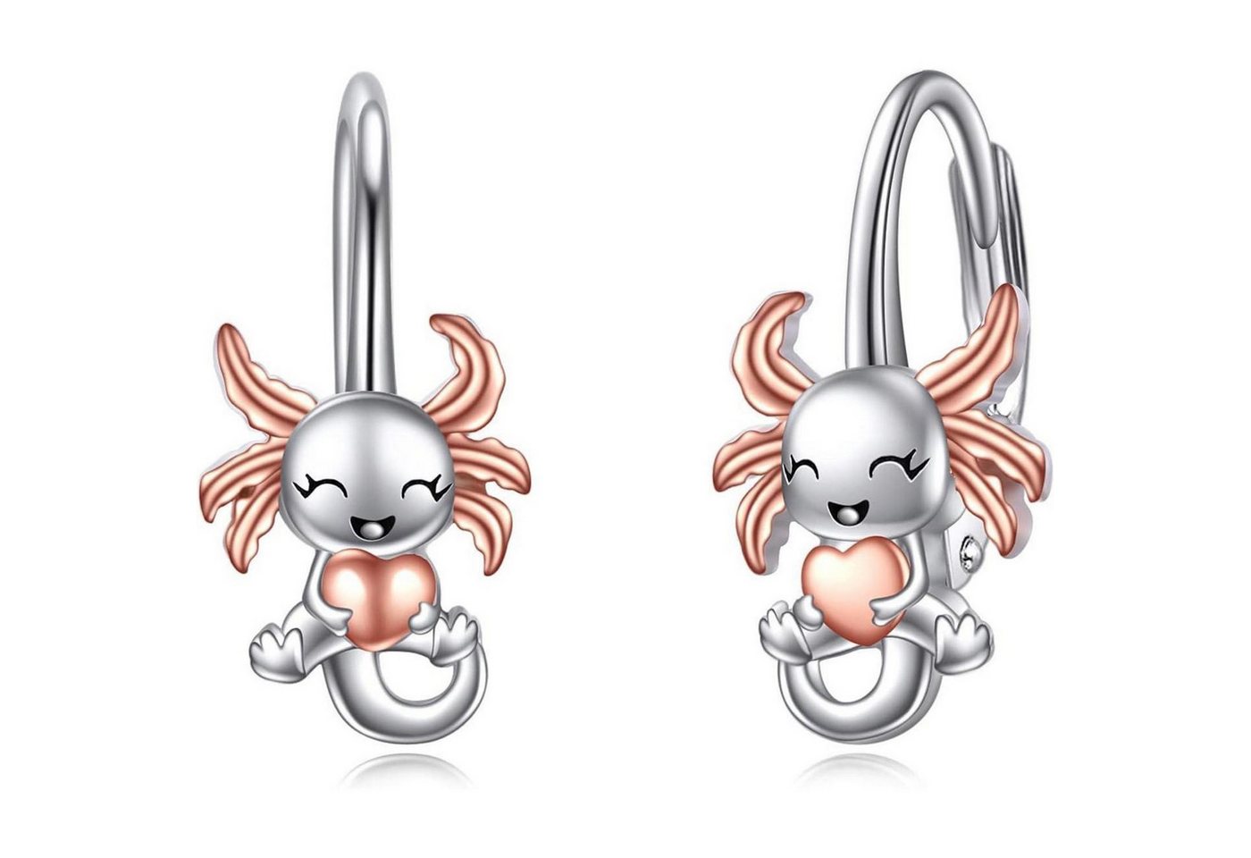LuxusKollektion Schmuckset Ohrringe 925 Silber Leverback Einhorn Faultier Damen Axolotl von LuxusKollektion