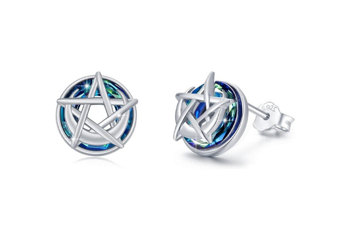 LuxusKollektion Schmuckset Ohrringe 925 Silber Ohrstecker Herz Blumen Tiere Stern Ohrstecker von LuxusKollektion