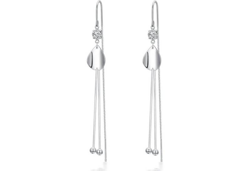 LuxusKollektion Schmuckset Ohrringe 925 Silber Quaste Fädler Tropfen Charme Frauen Herz von LuxusKollektion