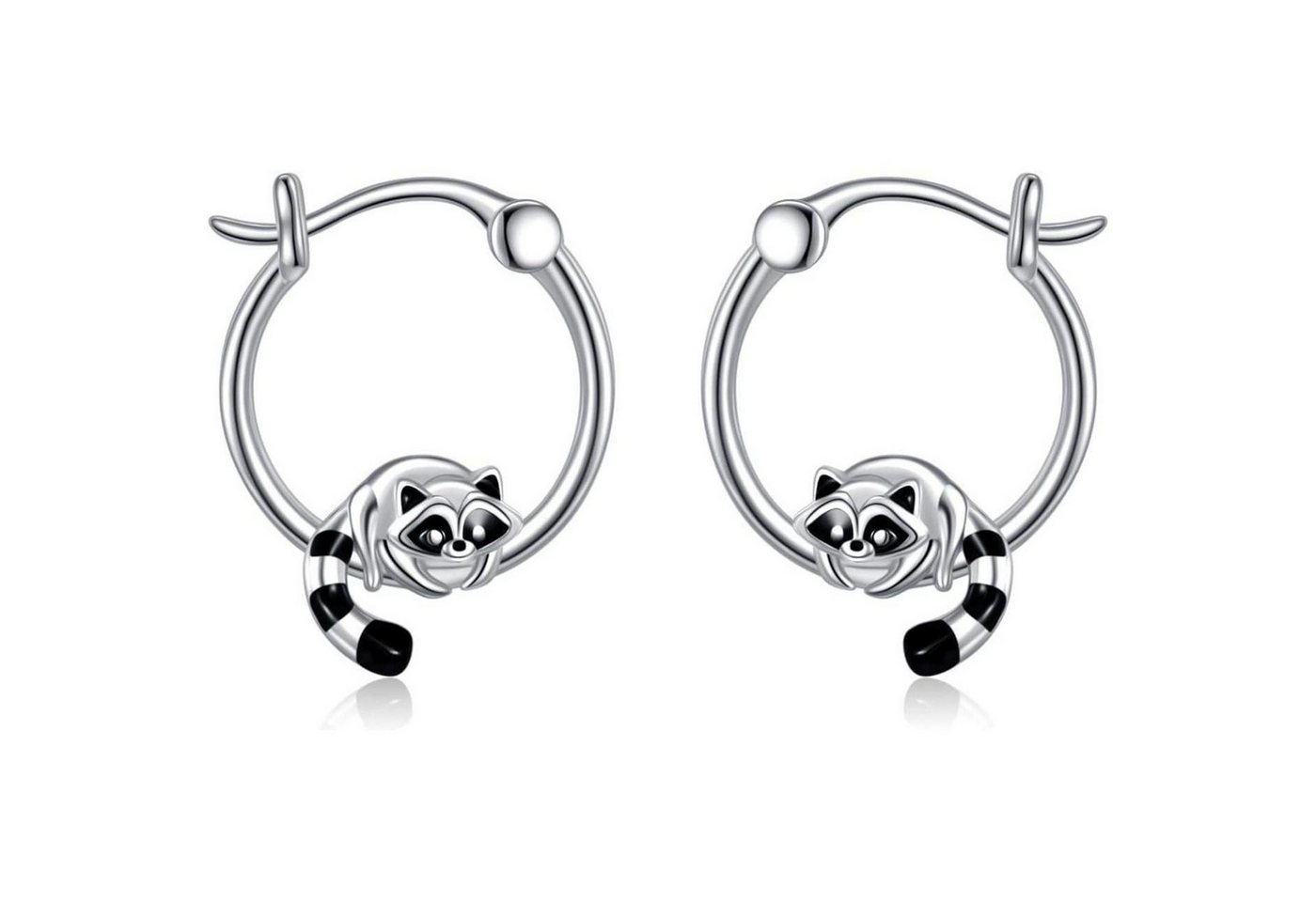 LuxusKollektion Schmuckset Ohrringe 925 Sterling Silber Blauer Kristall Tier Damen Waschbär von LuxusKollektion