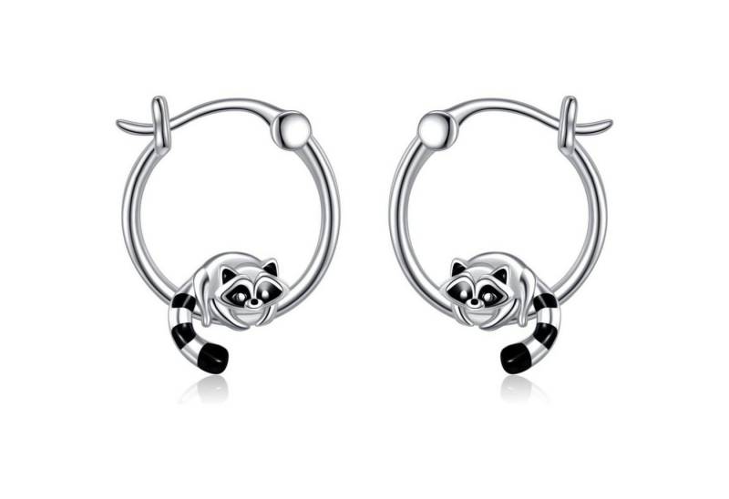 LuxusKollektion Schmuckset Ohrringe 925 Sterling Silber Blauer Kristall Tier Damen Waschbär von LuxusKollektion