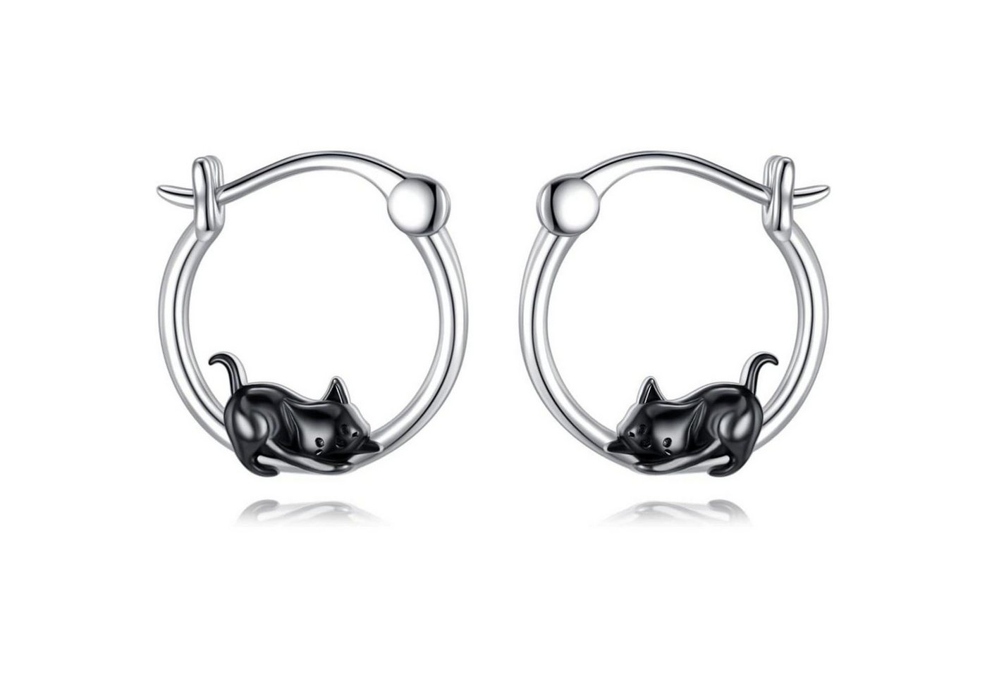 LuxusKollektion Schmuckset Ohrringe 925 Sterling Silber Kristall Damen Geschenk Katze von LuxusKollektion