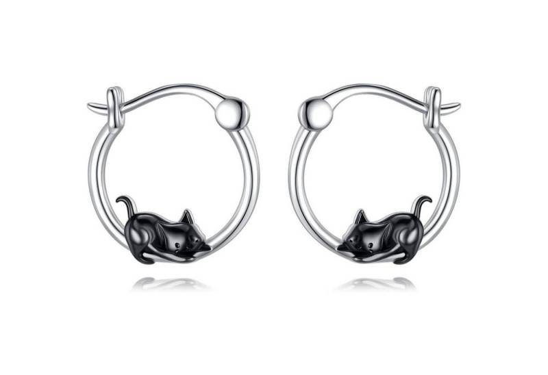 LuxusKollektion Schmuckset Ohrringe 925 Sterling Silber Kristall Damen Geschenk Katze von LuxusKollektion