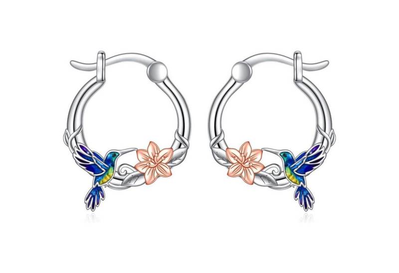 LuxusKollektion Schmuckset Ohrringe 925 Sterling Silber Kristall Tier Damen Mädchen Kolibri von LuxusKollektion