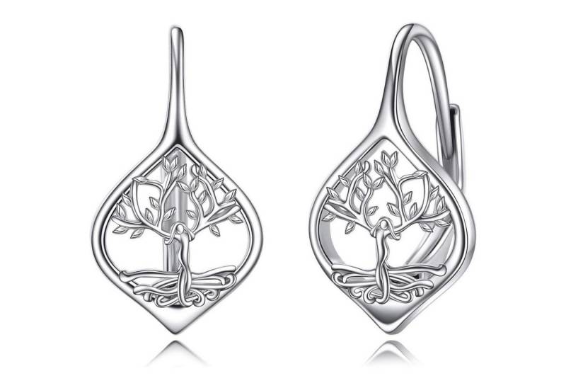 LuxusKollektion Schmuckset Ohrringe 925 Sterling Silber Leverback Damen Mädchen Baum des Lebens von LuxusKollektion