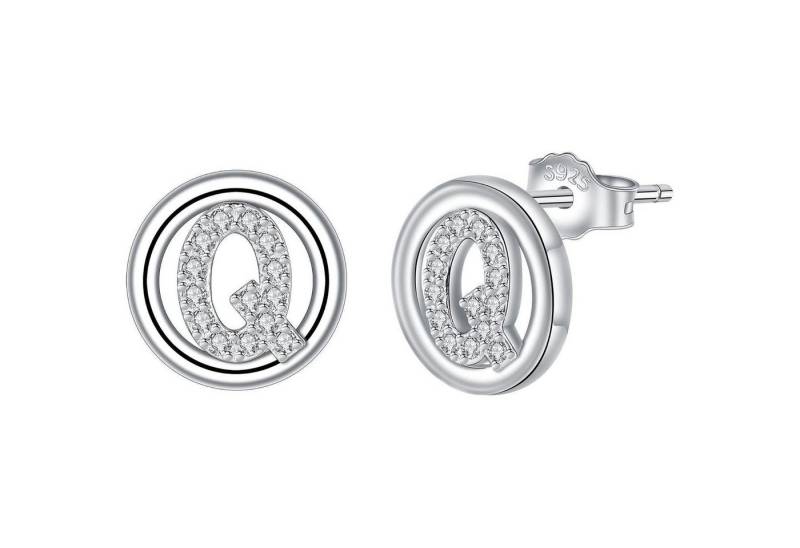 LuxusKollektion Schmuckset Ohrringe Buchstaben Initiale 925 Silber Damen Mädchen Silber-17 von LuxusKollektion
