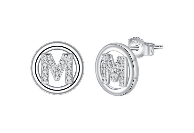 LuxusKollektion Schmuckset Ohrringe Buchstaben Initiale Alphabet 26 Silber 925 Damen Silber-13 von LuxusKollektion