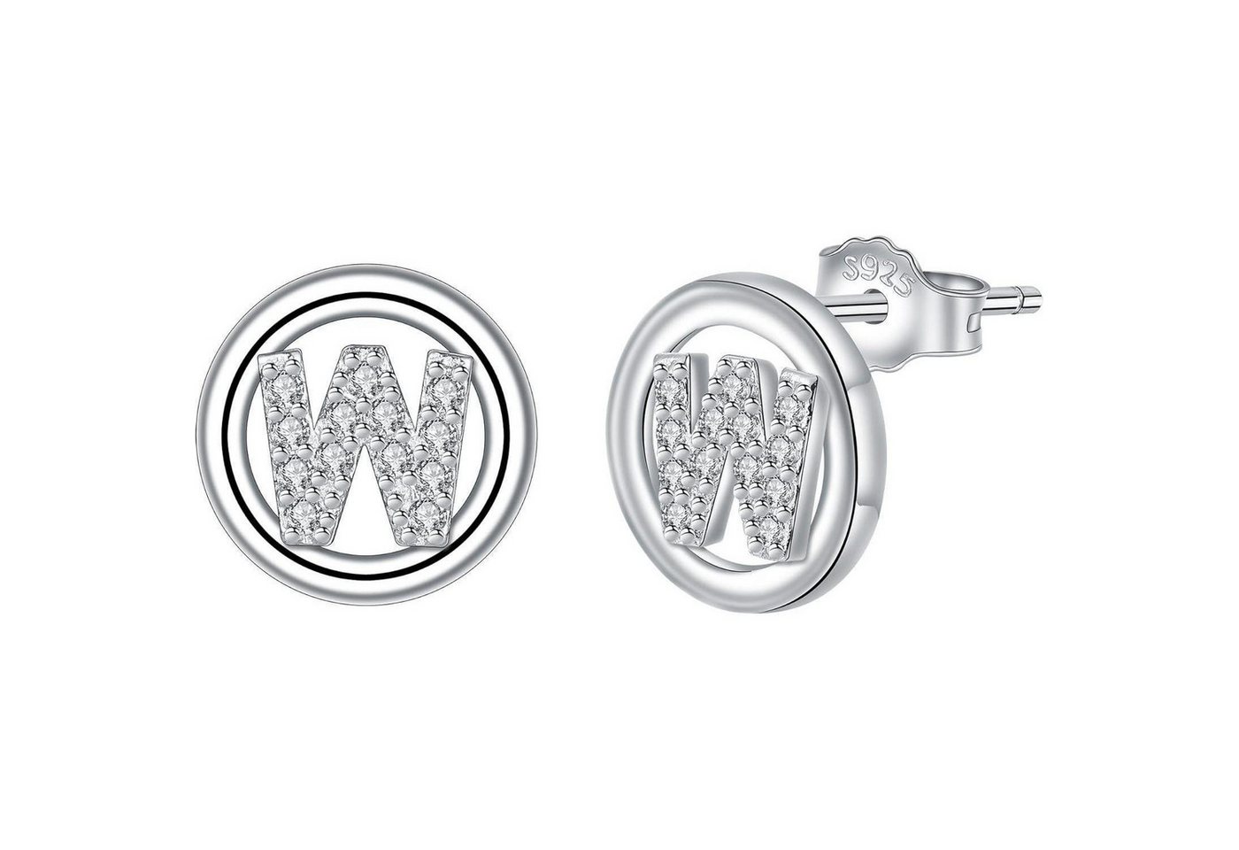 LuxusKollektion Schmuckset Ohrringe Buchstaben Initiale Silber 925 Damen Geschenk Silber-23 von LuxusKollektion