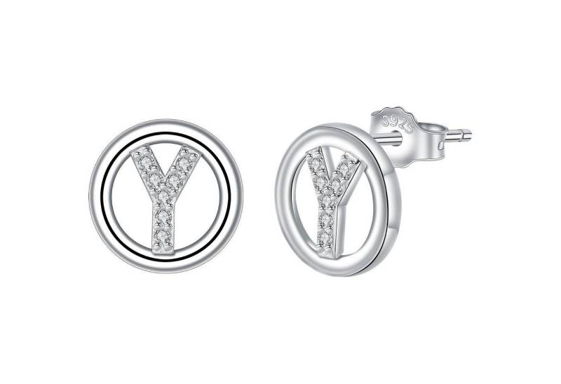 LuxusKollektion Schmuckset Ohrringe Buchstaben Silber 925 26 Alphabet Damen Geschenk Silber-25 von LuxusKollektion