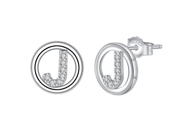 LuxusKollektion Schmuckset Ohrringe Buchstaben Silber 925 Initiale Damen Geschenk Silber-10 von LuxusKollektion