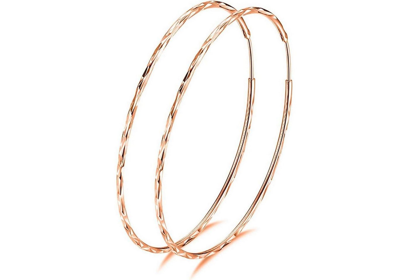 LuxusKollektion Schmuckset Ohrringe Creolen 925 Silber Kreis Frauen 20mm Roségold 20.0 Millimeter von LuxusKollektion