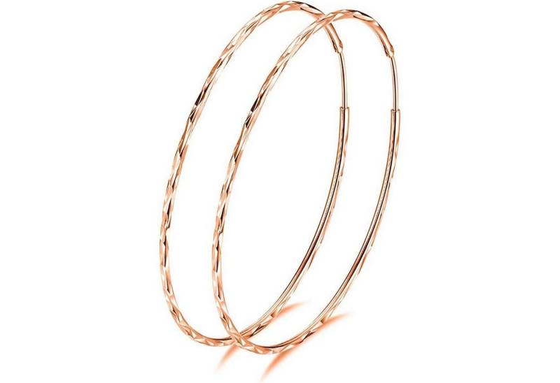 LuxusKollektion Schmuckset Ohrringe Creolen 925 Silber Kreis Frauen 20mm Roségold 20.0 Millimeter von LuxusKollektion