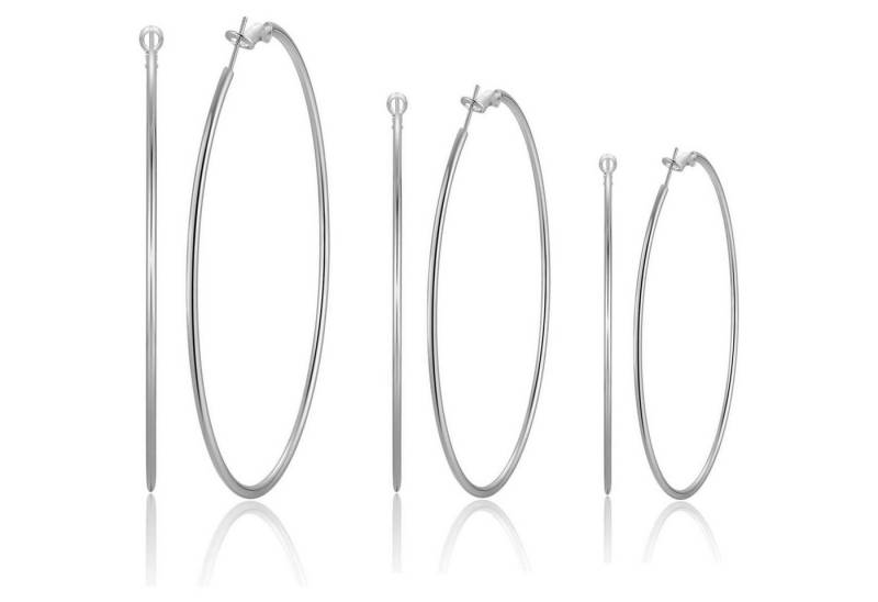 LuxusKollektion Schmuckset Ohrringe Creolen 925 Sterling Silber Damen Silber-40 50 60mm von LuxusKollektion