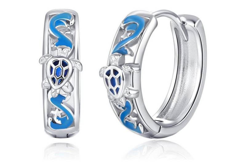 LuxusKollektion Schmuckset Ohrringe Creolen 925 Sterling Silber Pinguin Waschbär Eule Schildkröte von LuxusKollektion