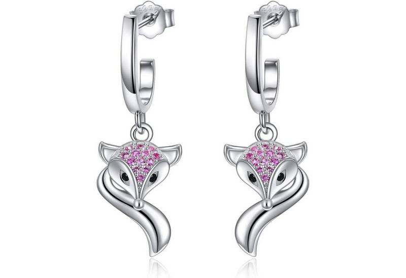 LuxusKollektion Schmuckset Ohrringe Damen 925er Silber Tropfen Dangle hypoallergen Fuchs von LuxusKollektion