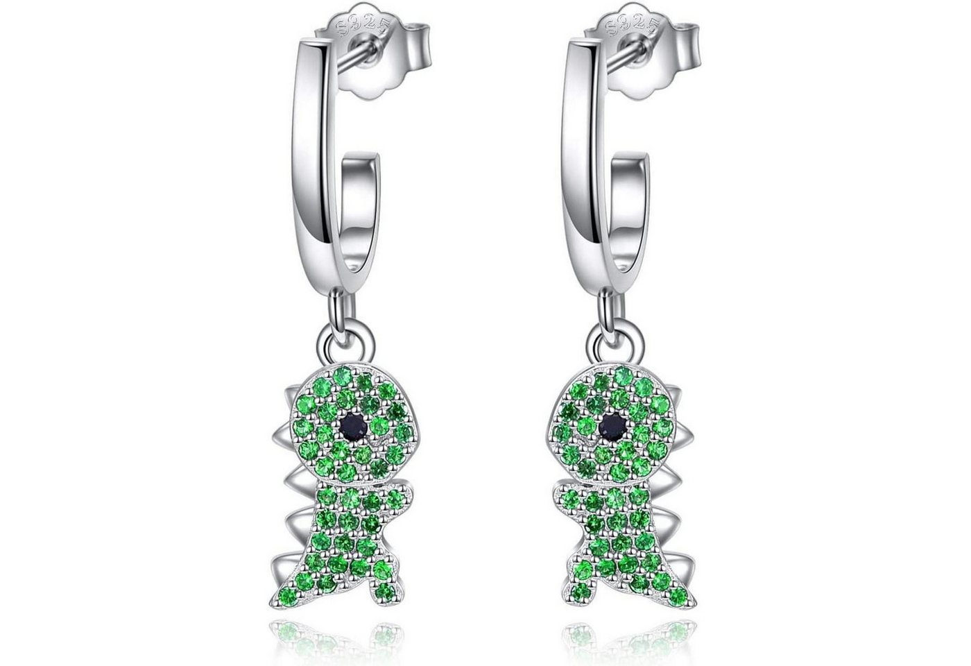 LuxusKollektion Schmuckset Ohrringe Damen Ohrstecker 925 Silber Tropfen Hypoallergen Dinosaurier von LuxusKollektion