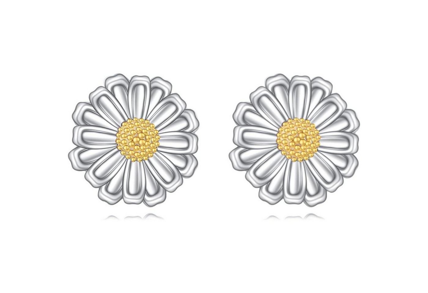 LuxusKollektion Schmuckset Ohrringe Gänseblümchen 925 Silber Damen Gänseblümchen Ohrstecker von LuxusKollektion