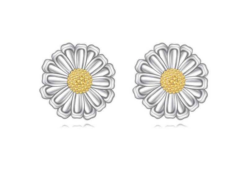 LuxusKollektion Schmuckset Ohrringe Gänseblümchen 925 Silber Damen Gänseblümchen Ohrstecker von LuxusKollektion