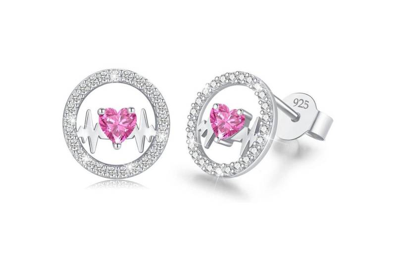 LuxusKollektion Schmuckset Ohrringe Herzschlag Silber 925 Hypoallergen Damen Silber-05-Mai von LuxusKollektion