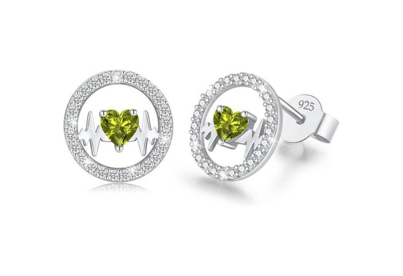 LuxusKollektion Schmuckset Ohrringe Herzschlag Silber 925 hypoallergen Damen Silber-03-März von LuxusKollektion