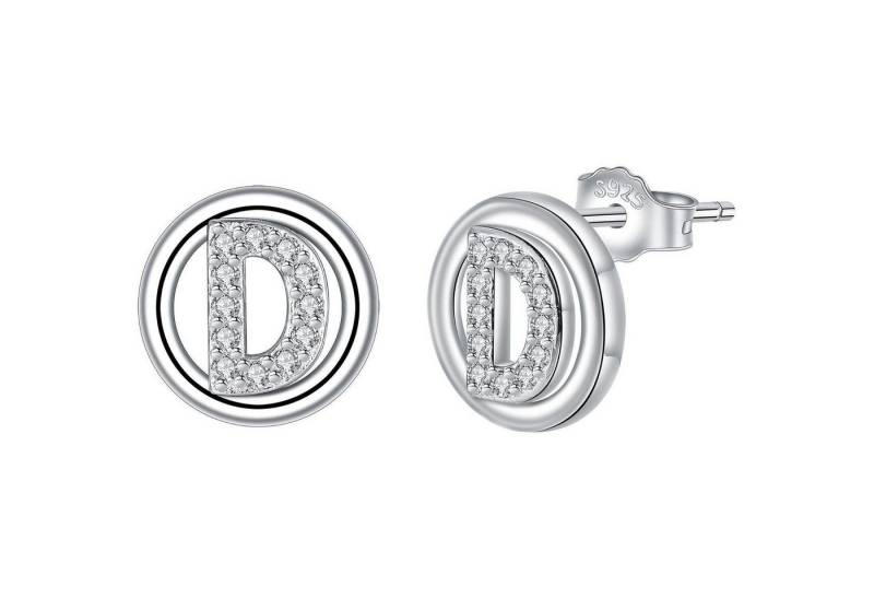 LuxusKollektion Schmuckset Ohrringe Initiale Buchstaben Silber 925 Damen Geschenk Silber-4 von LuxusKollektion