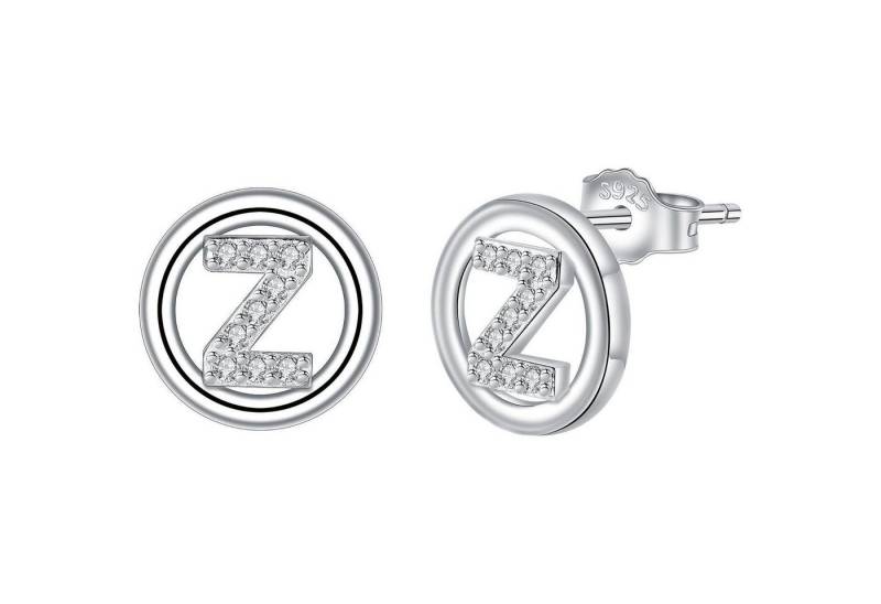 LuxusKollektion Schmuckset Ohrringe Initiale Buchstaben Silber 925 Damen Silber-26 von LuxusKollektion