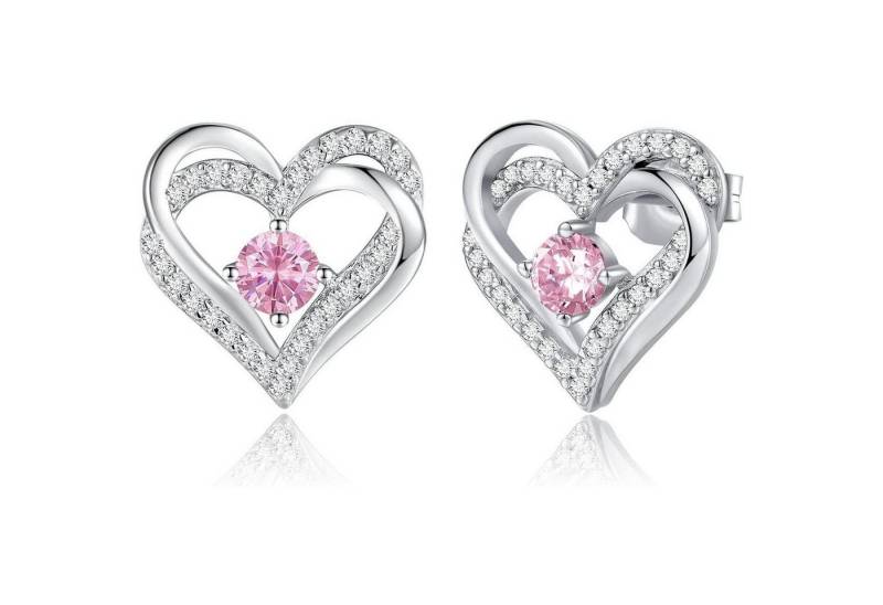 LuxusKollektion Schmuckset Ohrringe Ohrstecker Damen 925 Sterling Silber Weißes Gold-10-Oct von LuxusKollektion