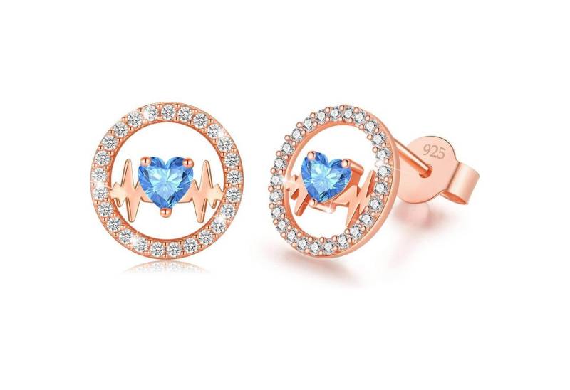 LuxusKollektion Schmuckset Ohrringe Ohrstecker Silber 925 Hypoallergen Rosé gold-11-November von LuxusKollektion