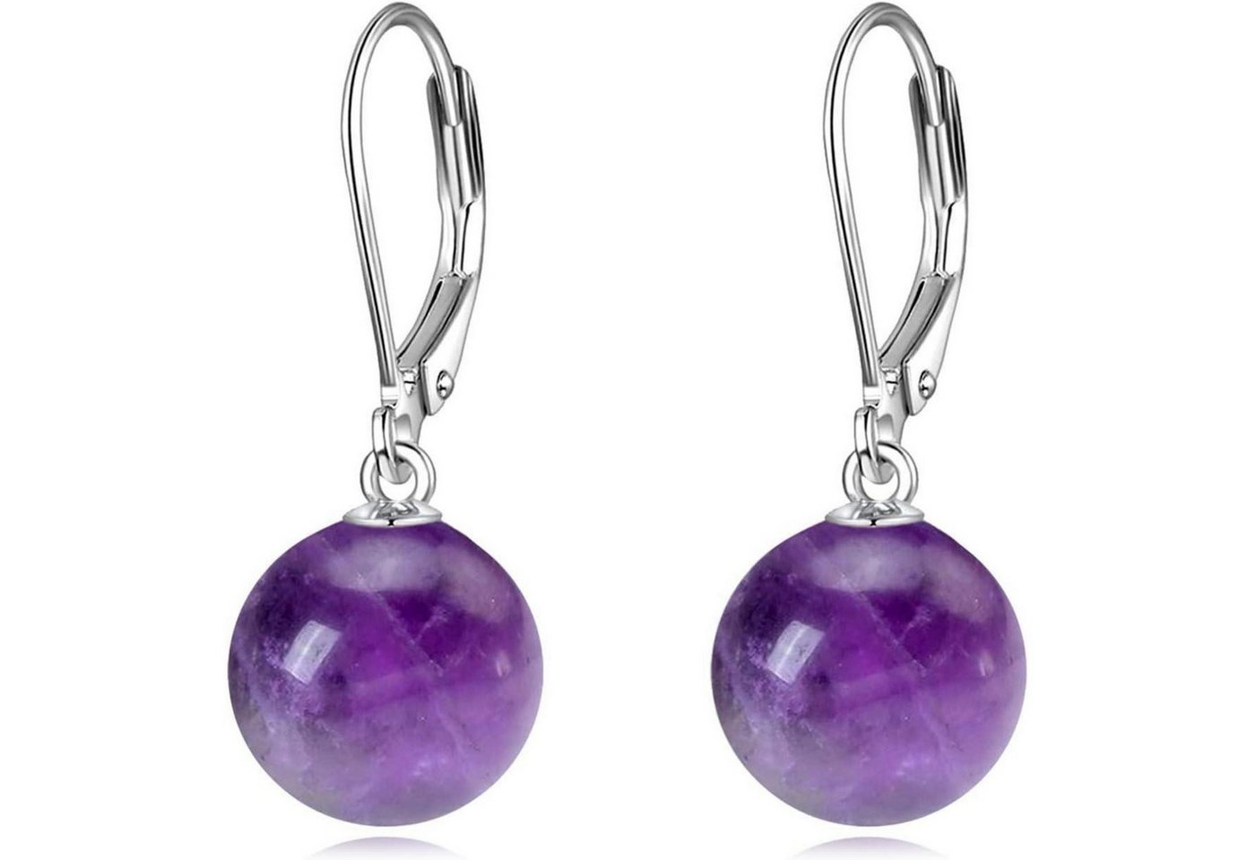 LuxusKollektion Schmuckset Ohrringe Perle Sterling Silber Hängend Damen Mädchen Amethyst von LuxusKollektion