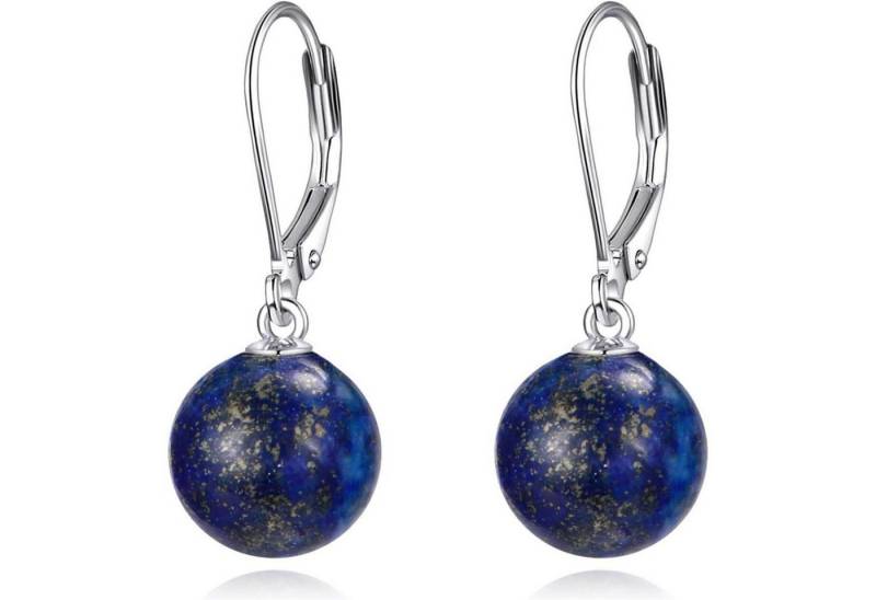 LuxusKollektion Schmuckset Ohrringe Perle Sterling Silber Hängend Damen Mädchen Lapislazuli von LuxusKollektion