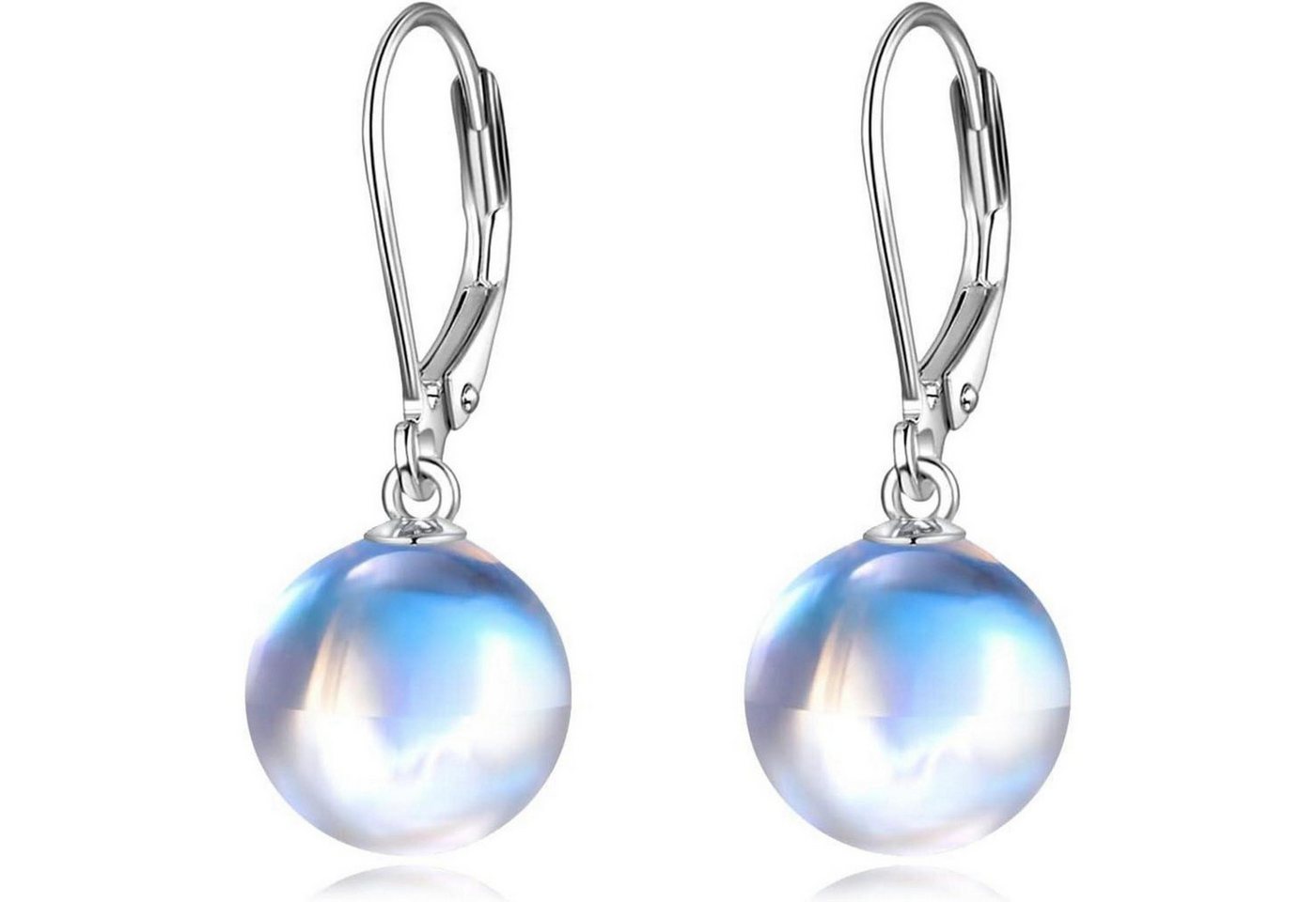 LuxusKollektion Schmuckset Ohrringe Perle Sterling Silber hängend Damen Mondstein von LuxusKollektion