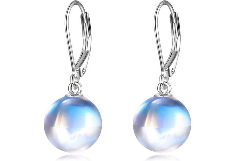 LuxusKollektion Schmuckset Ohrringe Perle Sterling Silber hängend Damen Mondstein von LuxusKollektion