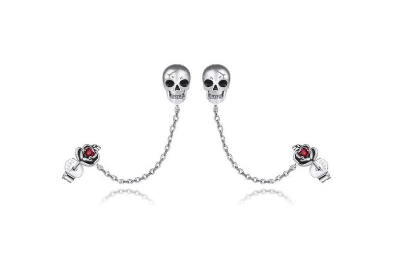 LuxusKollektion Schmuckset Ohrringe Wolf Dinosaurier Wolfskopf Blumen Sterling Totenkopf Rose von LuxusKollektion