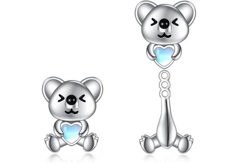 LuxusKollektion Schmuckset Ohrstecker 925 Silber Hase Axolotl Frosch Damen Koala von LuxusKollektion