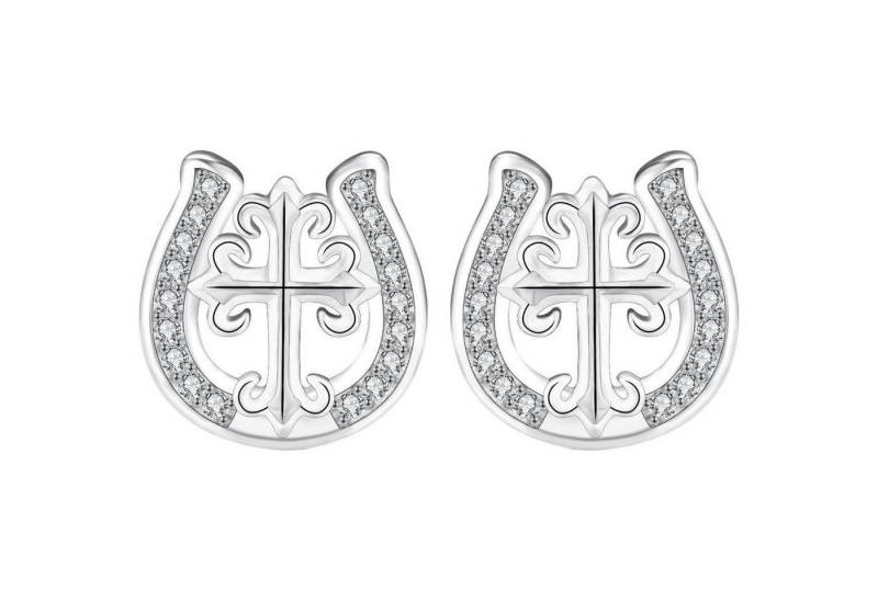 LuxusKollektion Schmuckset Ohrstecker 925 Sterling Silber Damen Geschenk Hufeisen-A von LuxusKollektion