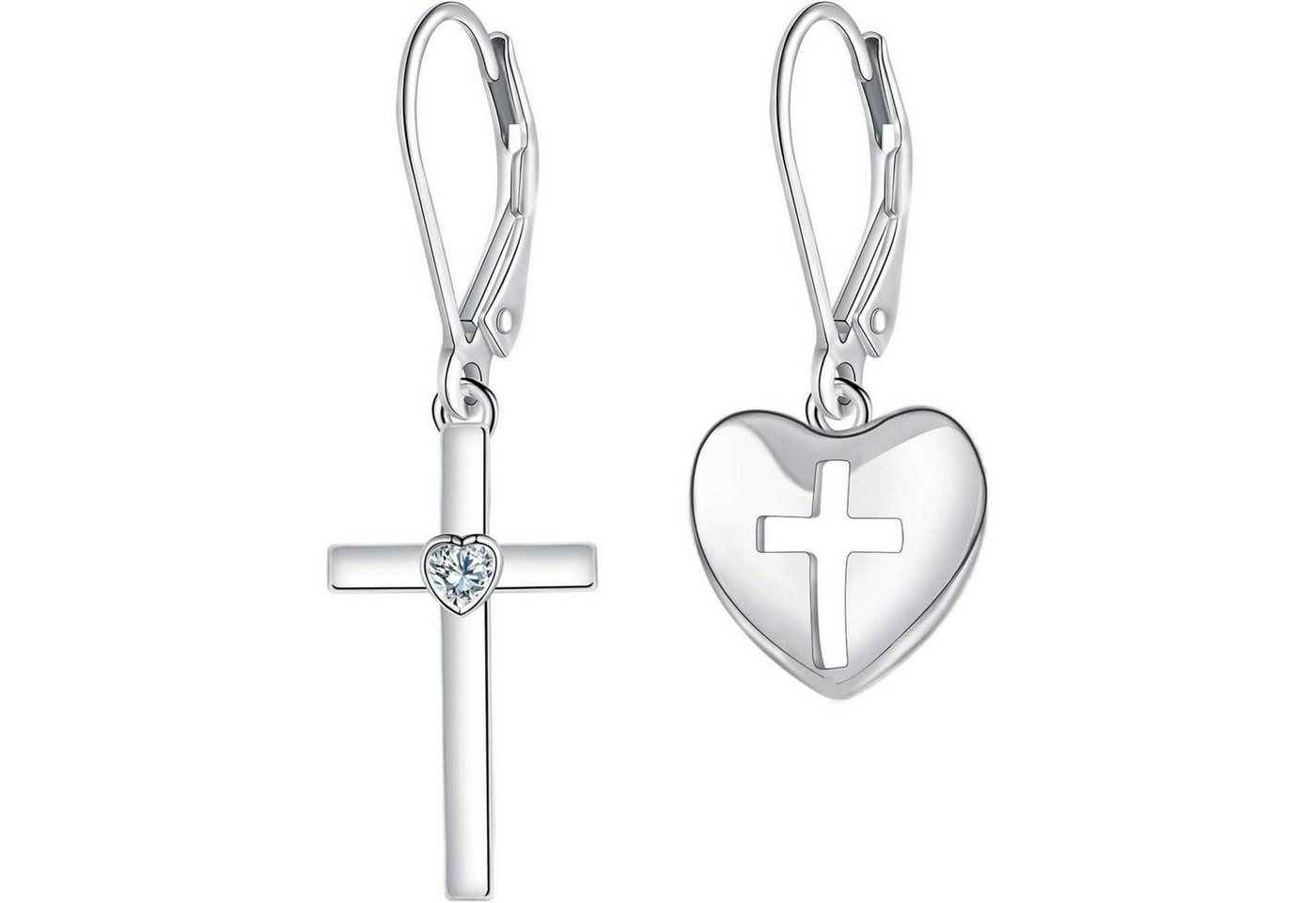 LuxusKollektion Schmuckset Ohrstecker 925 Sterling Silber Damen Schmuck Geschenke silber-2 von LuxusKollektion