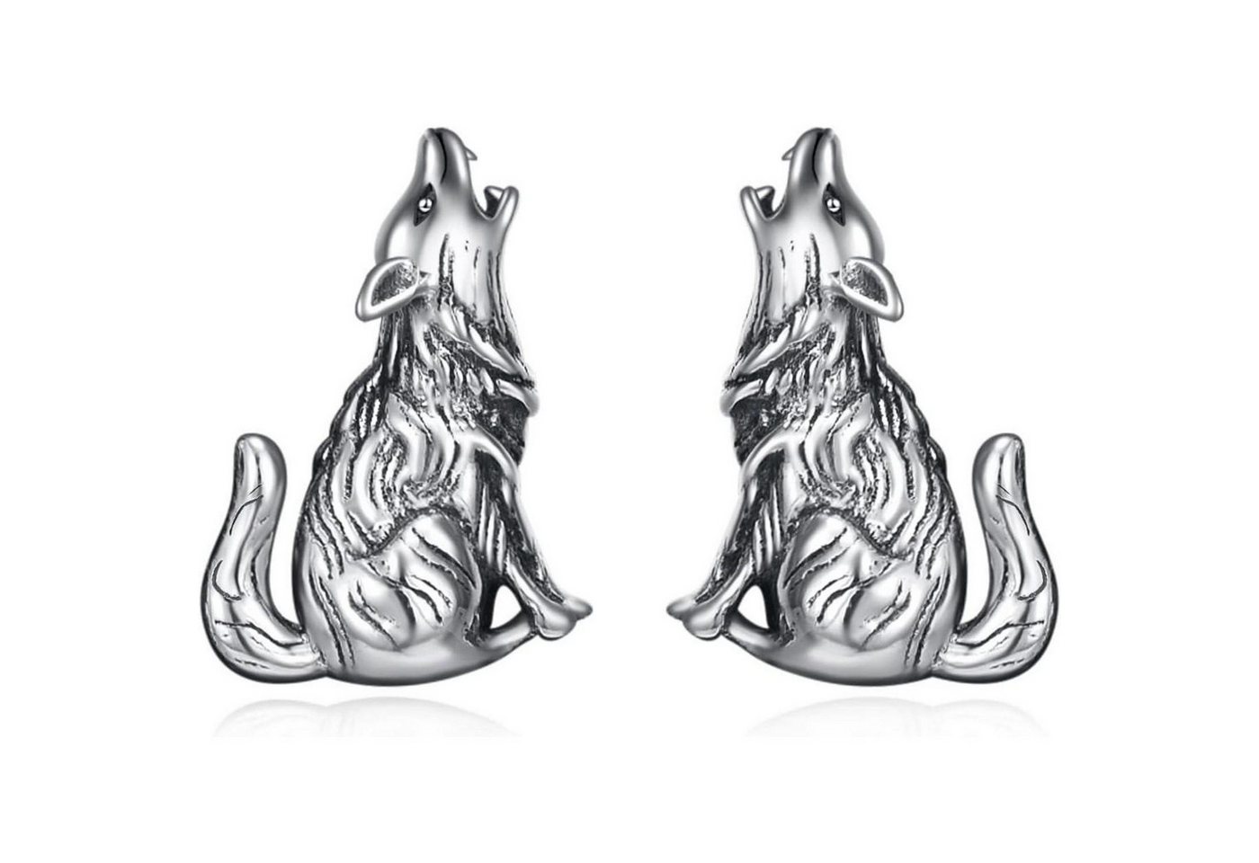 LuxusKollektion Schmuckset Ohrstecker 925 Sterling Silber Kuh Koala Corgi Damen Fuchs Wolf von LuxusKollektion