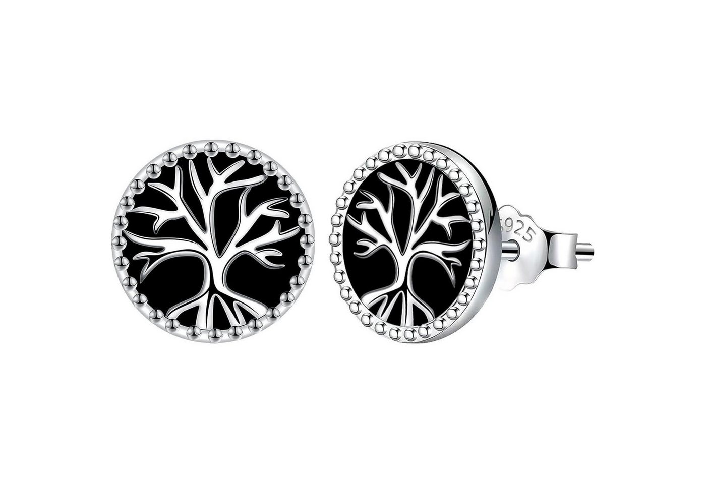 LuxusKollektion Schmuckset Ohrstecker Lebensbaum Damen 925 Sterling Silber Geschenkbox silber-7 von LuxusKollektion