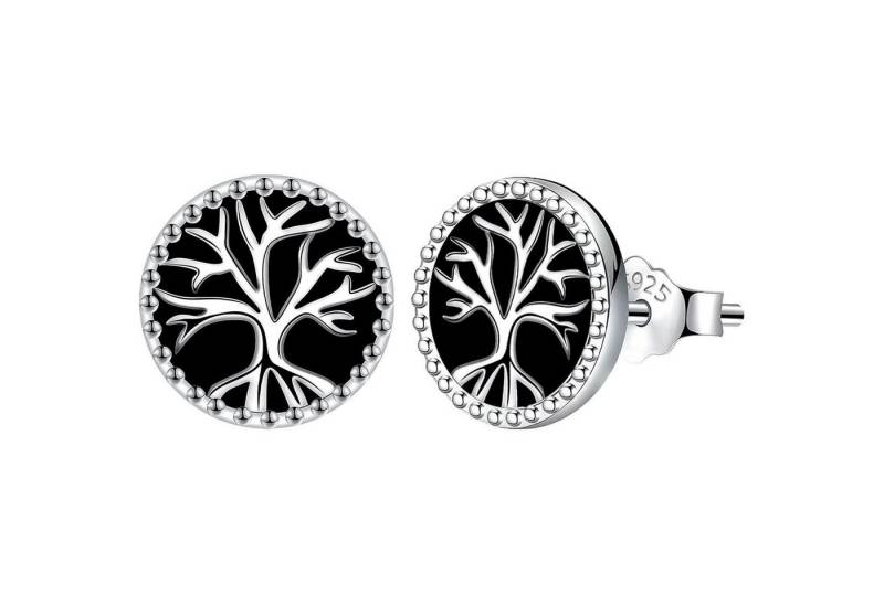 LuxusKollektion Schmuckset Ohrstecker Lebensbaum Damen 925 Sterling Silber Geschenkbox silber-7 von LuxusKollektion