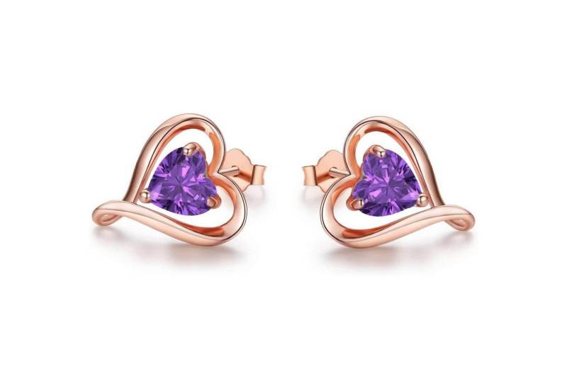 LuxusKollektion Schmuckset Ohrstecker Set Damen Rosegold Silber Gold Geschenke Rosegold02 von LuxusKollektion