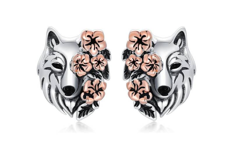 LuxusKollektion Schmuckset Ohrstecker Sterling Silber Dinosaurier Blumen Wolf von LuxusKollektion
