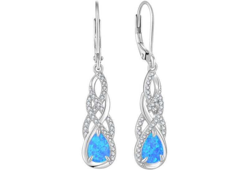 LuxusKollektion Schmuckset Opal Ohrringe 925 Silber Tropfen Hängend Schmuck Geschenk Frauen von LuxusKollektion