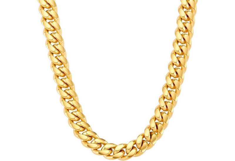 LuxusKollektion Schmuckset Panzerkette Herren 12mm 18K Vergoldet Golden-12mm 56.0 Zentimeter von LuxusKollektion