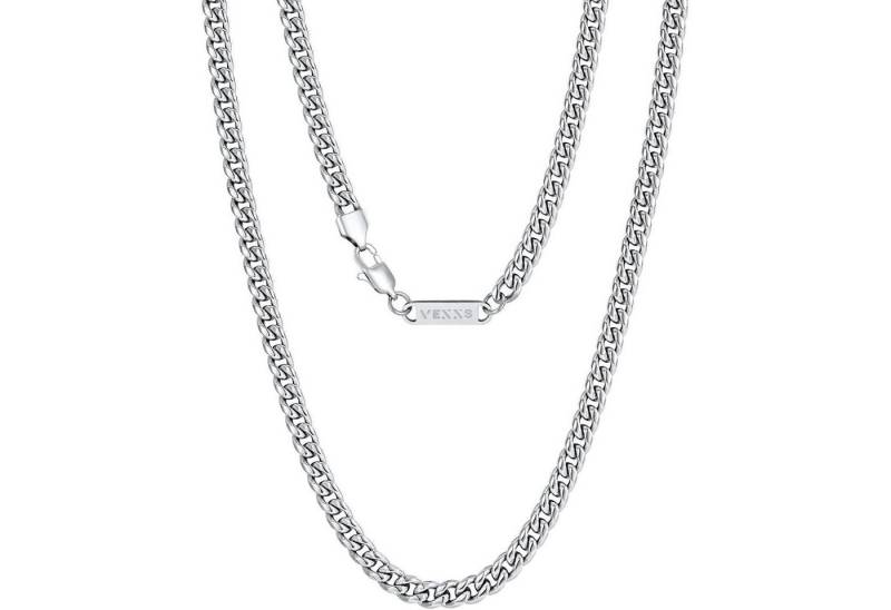 LuxusKollektion Schmuckset Panzerkette Herren 18K Gold Kubanische Silbrig-3mm 46.0 Zentimeter von LuxusKollektion