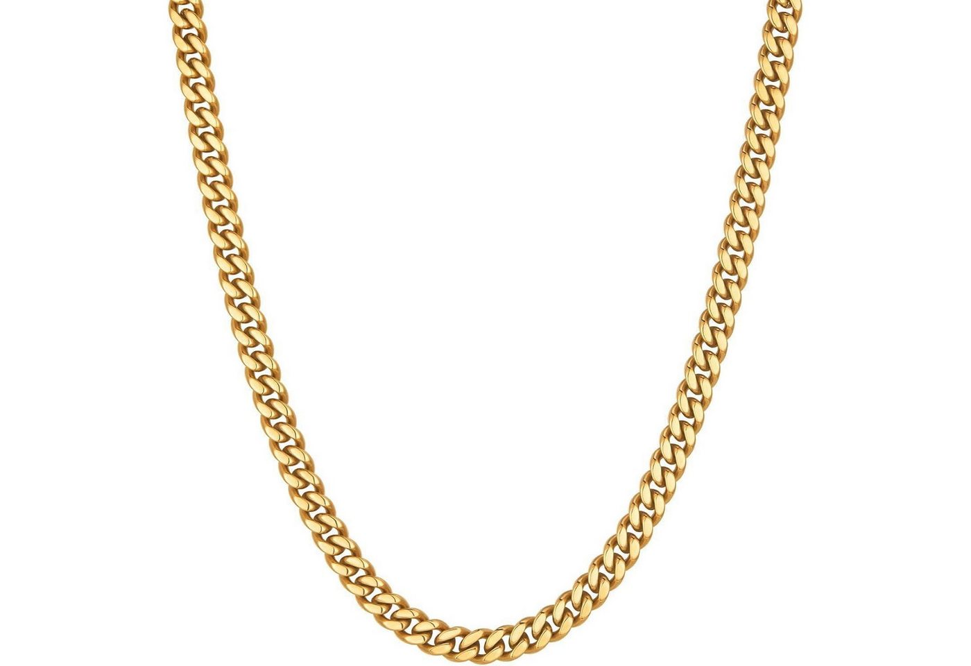 LuxusKollektion Schmuckset Panzerkette Herren kubanisch Edelstahl 18K Golden 6mm 56.0 Zentimeter von LuxusKollektion